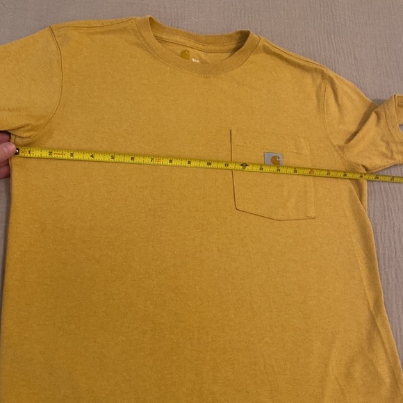 CARHARTT original fit cotton blend yellow tee . Size S - Picture 8 of 8